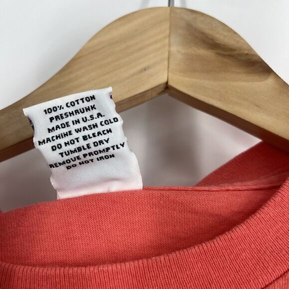 Vintage PSI T Shirt Size Large Pink Montana Gold Foil Single Stitch Crew USA 90s - Picture 4 of 7